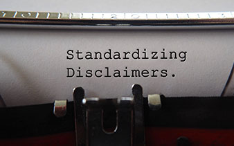 Standardizing Disclaimers